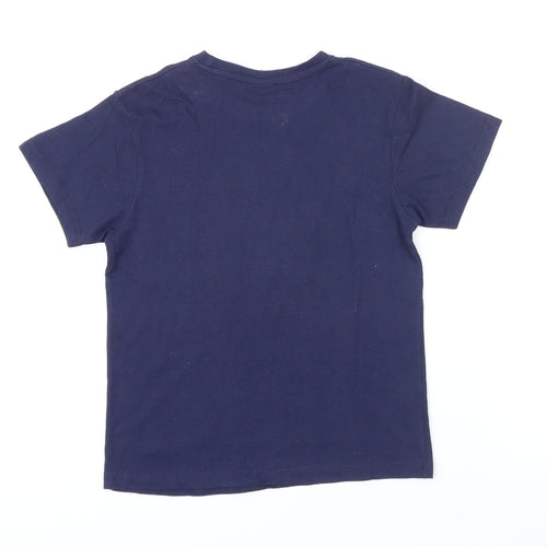 Texmania Boys Blue 100% Cotton Basic T-Shirt Size 9-10 Years Round Neck - Roar T Rex