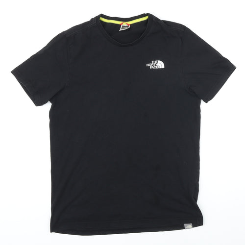 The North Face Mens Black Cotton T-Shirt Size S Round Neck