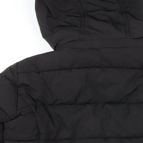 Topshop Womens Black Puffer Jacket Jacket Size 8 Zip