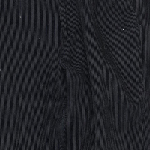 M&S Mens Black Cotton Trousers Size 32 in L29 in Regular