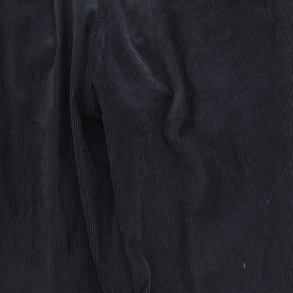 M&S Mens Black Cotton Trousers Size 32 in L29 in Regular