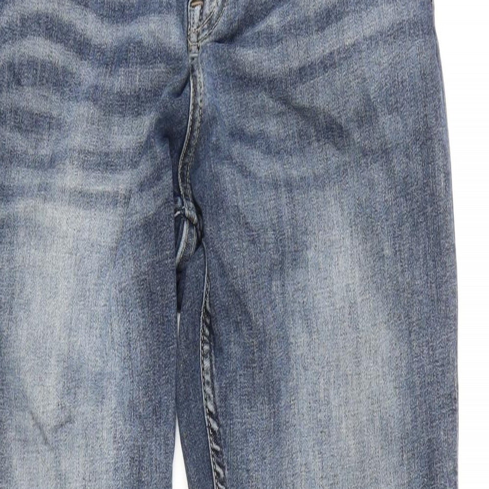 H&M Mens Blue Cotton Tapered Jeans Size 32 in L31 in Regular Zip