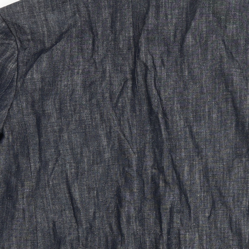 M&S Womens Blue Jacket Blazer Size 10 Button