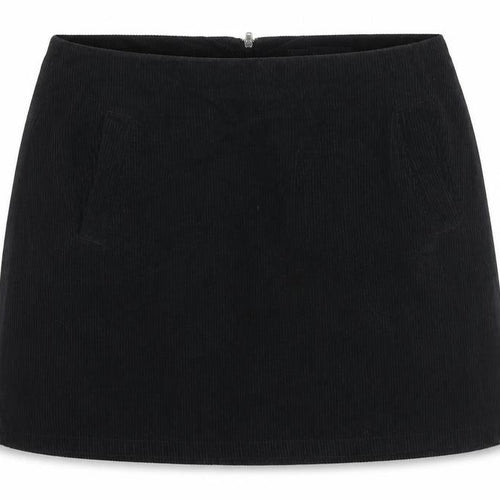 New Look Womens Black Cotton Maxi Skirt Size 16 Zip