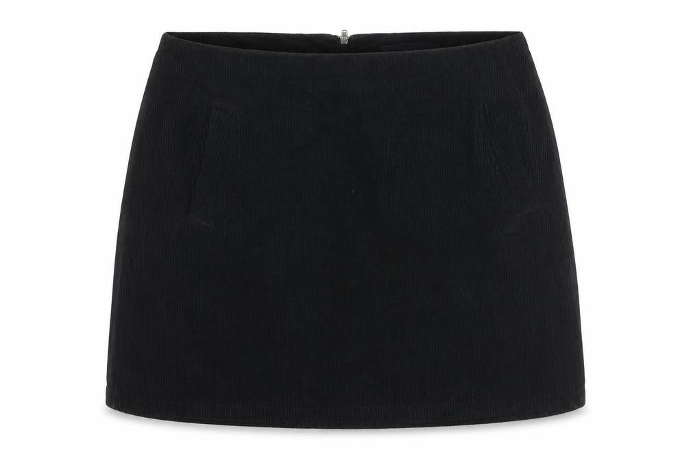 New Look Womens Black Cotton Maxi Skirt Size 16 Zip