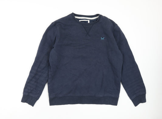 Crew Clothing Mens Blue Cotton Pullover Sweatshirt Size M