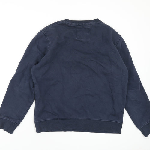 Crew Clothing Mens Blue Cotton Pullover Sweatshirt Size M