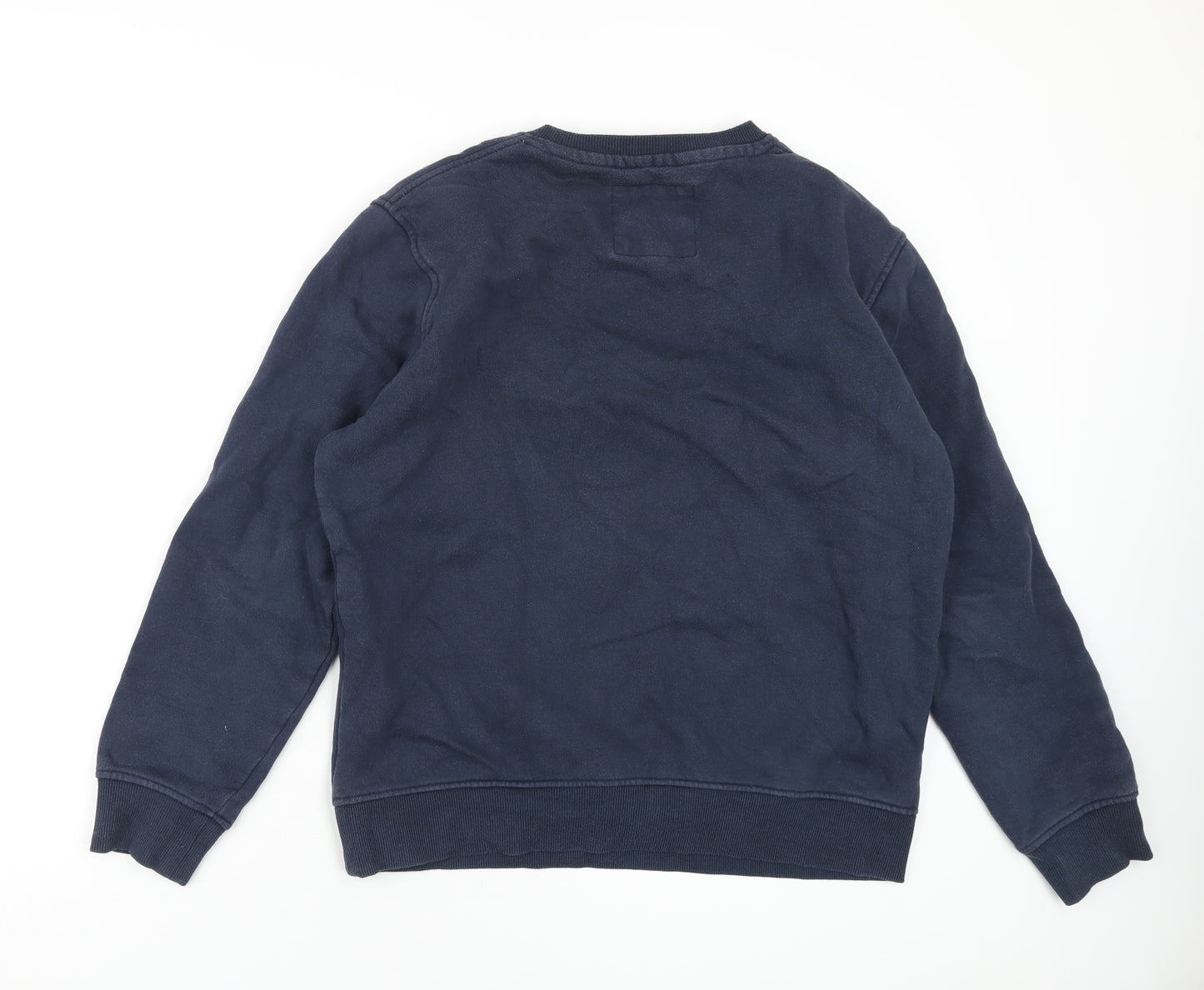 Crew Clothing Mens Blue Cotton Pullover Sweatshirt Size M