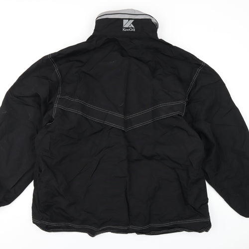 Kooga Mens Black Windbreaker Coat Size L Zip