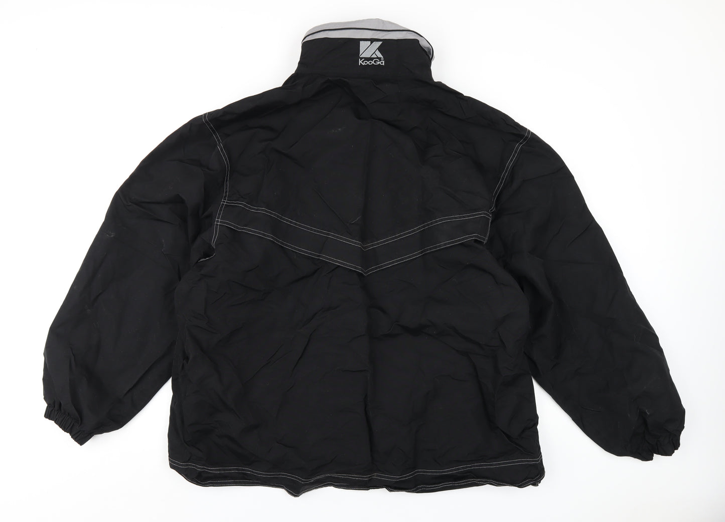 Kooga Mens Black Windbreaker Coat Size L Zip