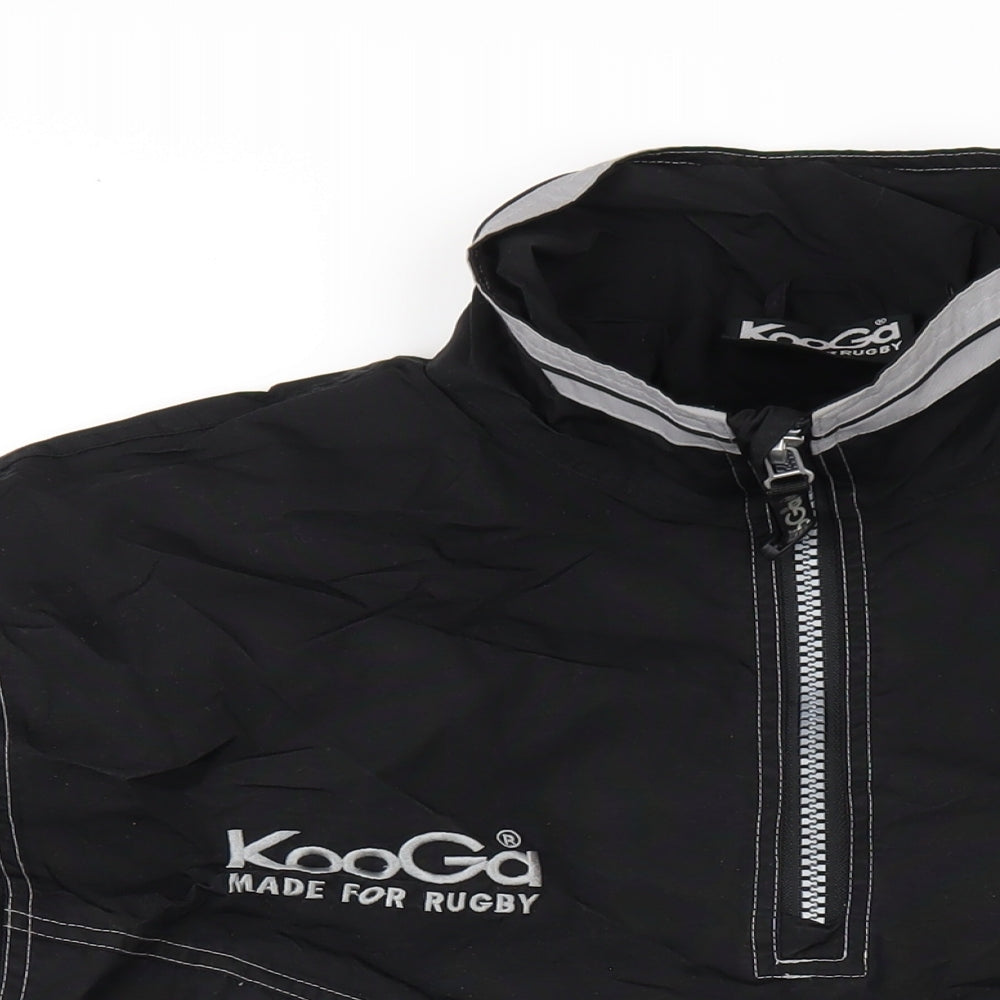 Kooga Mens Black Windbreaker Coat Size L Zip