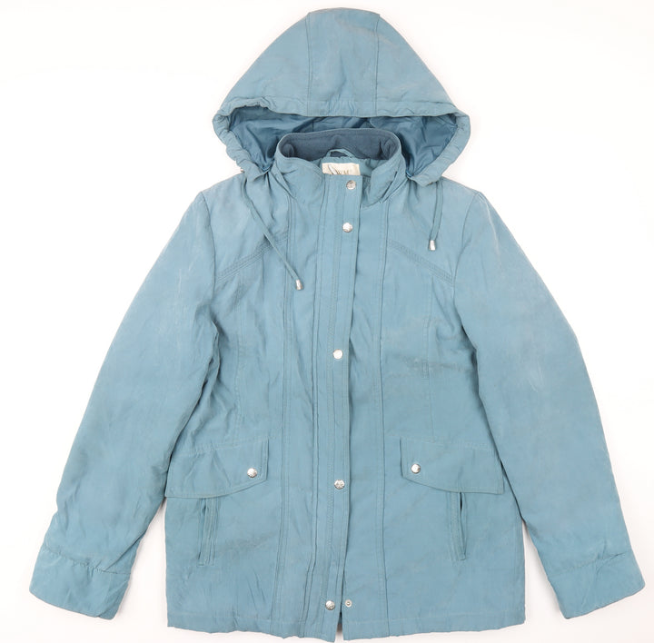 EWM Womens Blue Jacket Coat Size 12 Zip