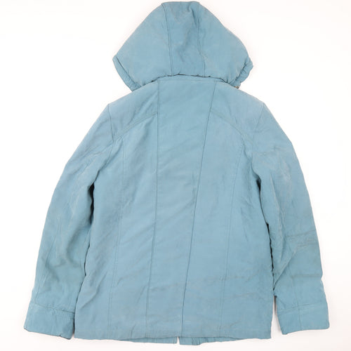 EWM Womens Blue Jacket Coat Size 12 Zip