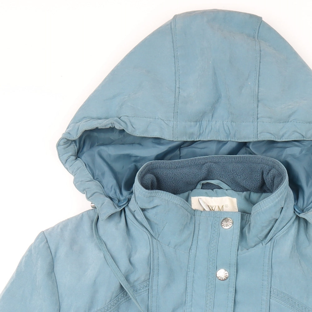 EWM Womens Blue Jacket Coat Size 12 Zip