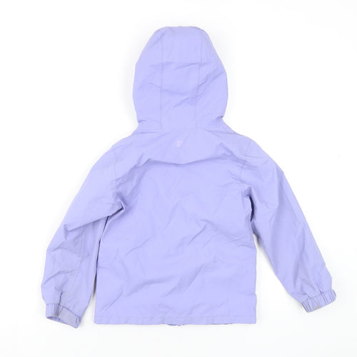 Mountain Warehouse Girls Purple Rain Coat Coat Size 5-6 Years Zip