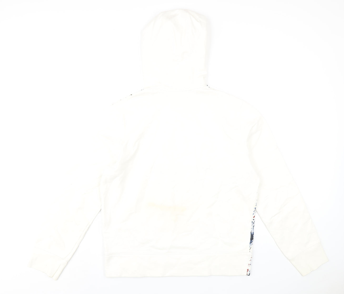 Moto Womens Ivory Cotton Pullover Hoodie Size M Pullover