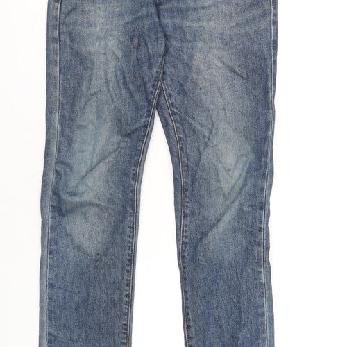 Levi's Mens Blue Cotton Straight Jeans Size 30 in L34 in Regular Zip