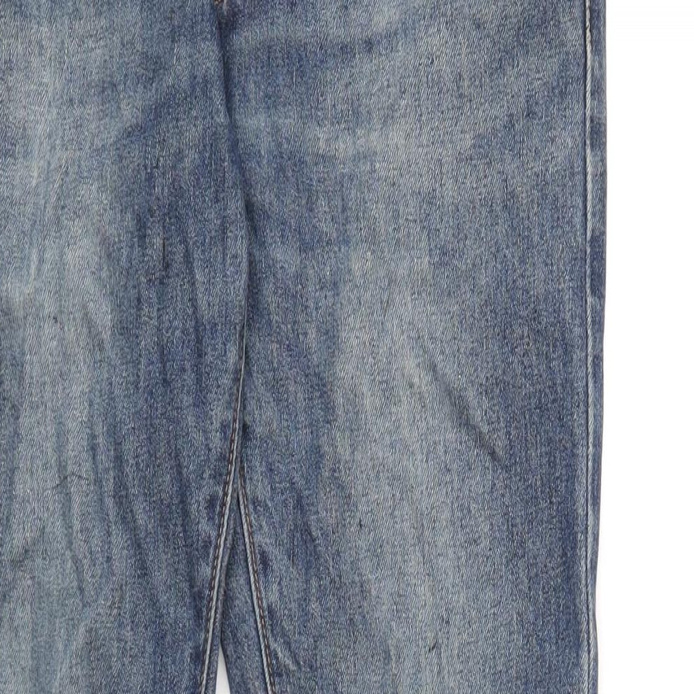 Levi's Mens Blue Cotton Straight Jeans Size 30 in L34 in Regular Zip