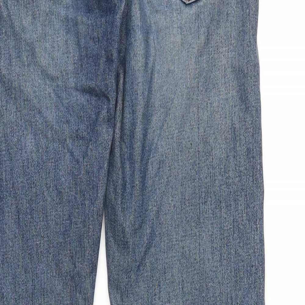Levi's Mens Blue Cotton Straight Jeans Size 30 in L34 in Regular Zip