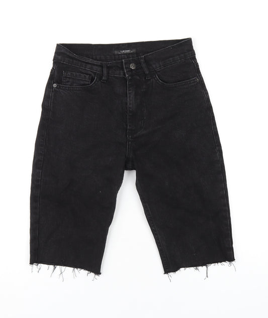 Tiffosi Mens Black Cotton Bermuda Shorts Size 28 in L12 in Regular Zip