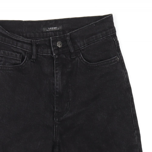 Tiffosi Mens Black Cotton Bermuda Shorts Size 28 in L12 in Regular Zip
