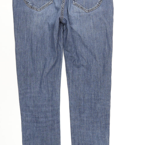 Max Mara Womens Blue Cotton Skinny Jeans Size 16 L32 in Regular Zip