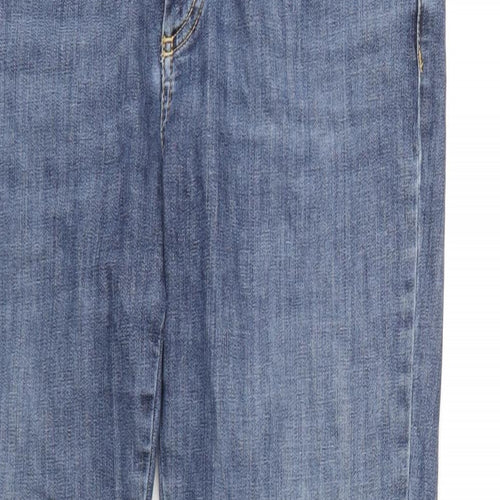 Max Mara Womens Blue Cotton Skinny Jeans Size 16 L32 in Regular Zip