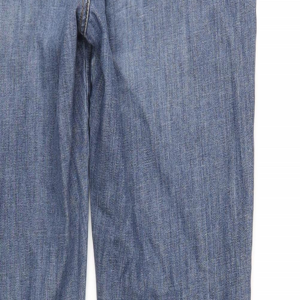 Max Mara Womens Blue Cotton Skinny Jeans Size 16 L32 in Regular Zip