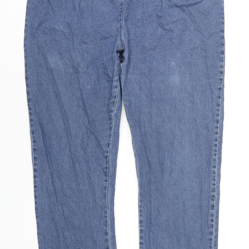 Cotton Traders Womens Blue Cotton Straight Jeans Size 24 L30 in Regular