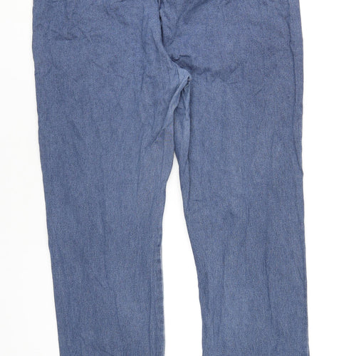 Cotton Traders Womens Blue Cotton Straight Jeans Size 24 L30 in Regular