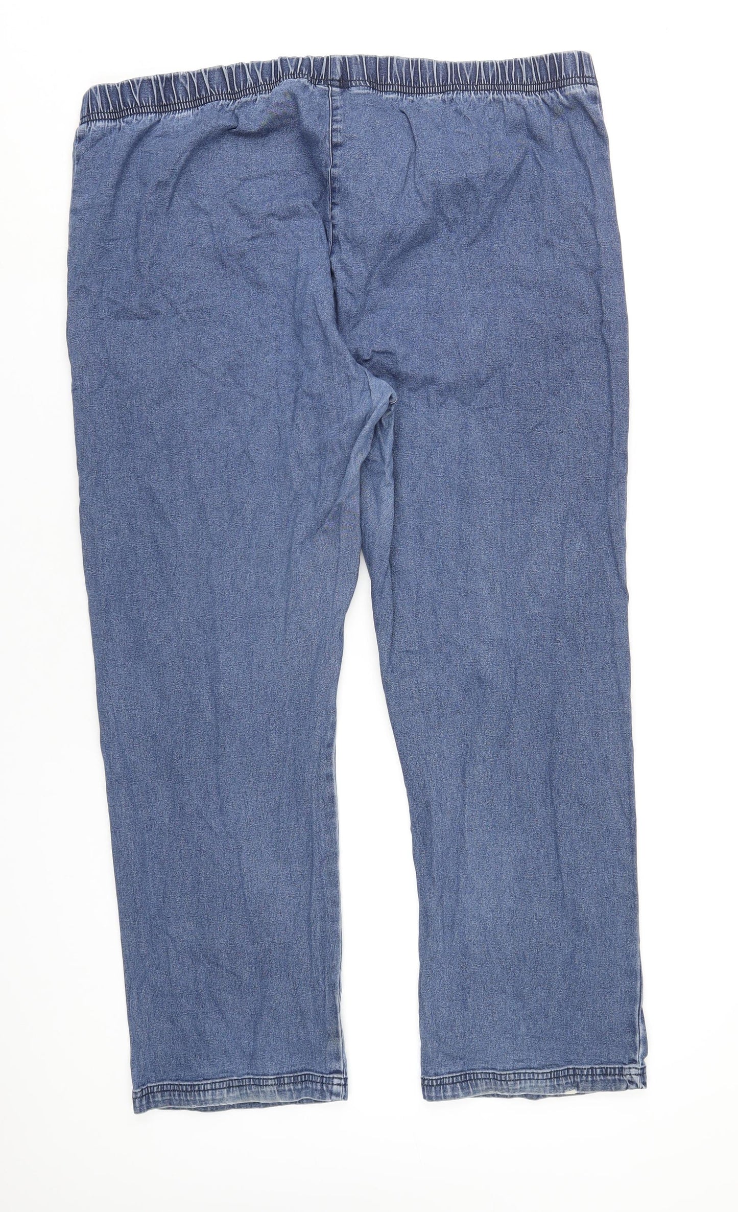 Cotton Traders Womens Blue Cotton Straight Jeans Size 24 L30 in Regular