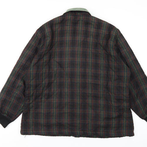 Country Casuals Womens Multicoloured Plaid Quilted Coat Size 22 Snap
