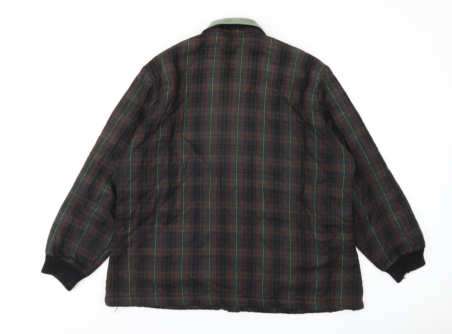Country Casuals Womens Multicoloured Plaid Quilted Coat Size 22 Snap