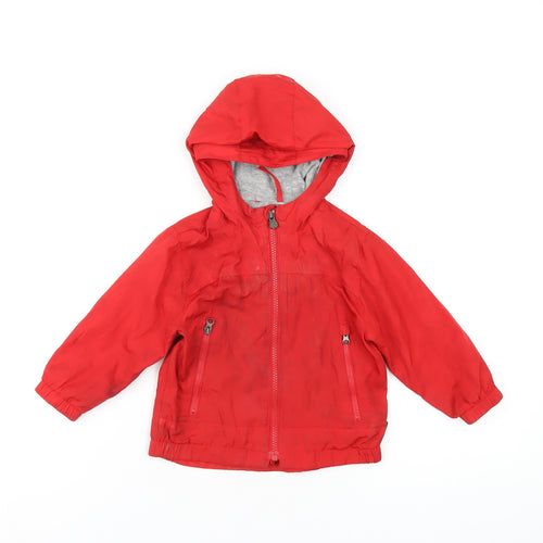 Gap Boys Red Rain Coat Coat Size 18-24 Months Zip