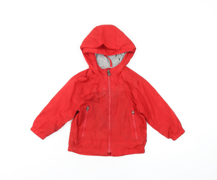 Gap Boys Red Rain Coat Coat Size 18-24 Months Zip