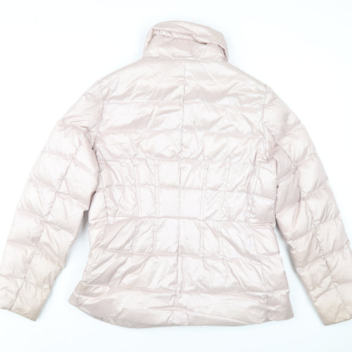Lands' End Womens Pink Puffer Jacket Coat Size 14 Zip