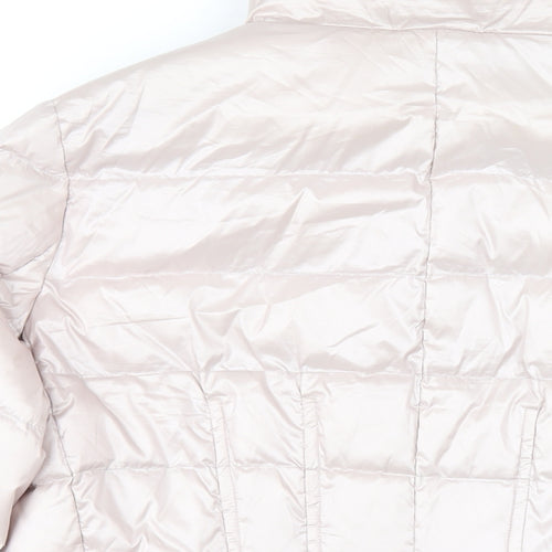 Lands' End Womens Pink Puffer Jacket Coat Size 14 Zip
