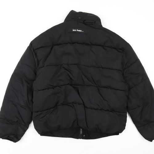 Iets Frans Womens Black Puffer Jacket Coat Size XS Zip