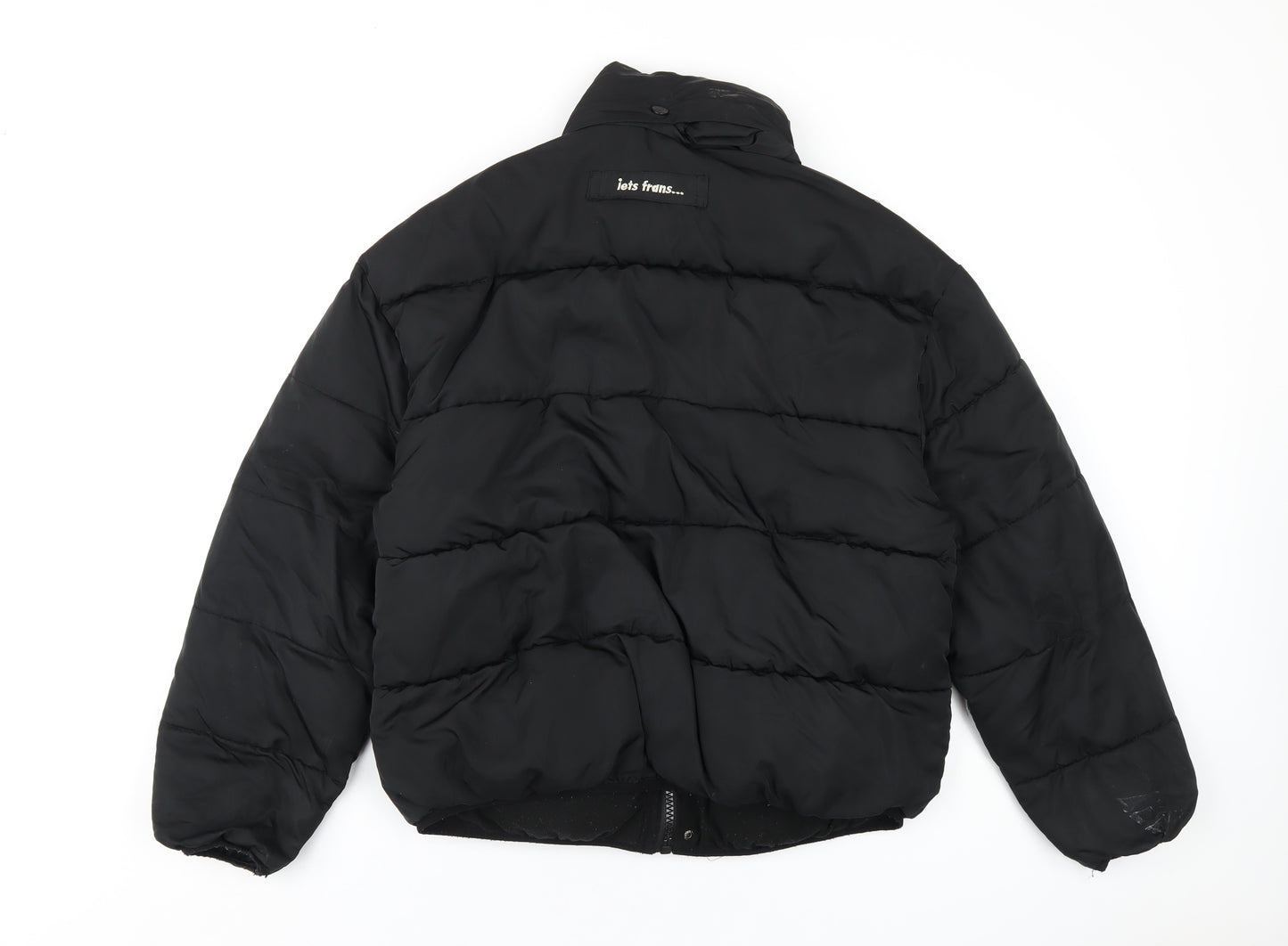 Iets Frans Womens Black Puffer Jacket Coat Size XS Zip