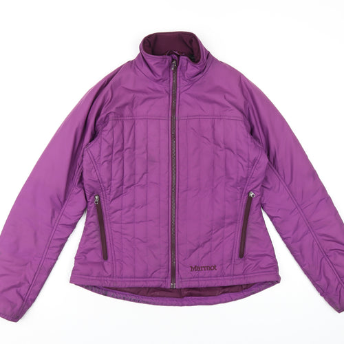 Marmot Womens Purple Puffer Jacket Coat Size S Zip