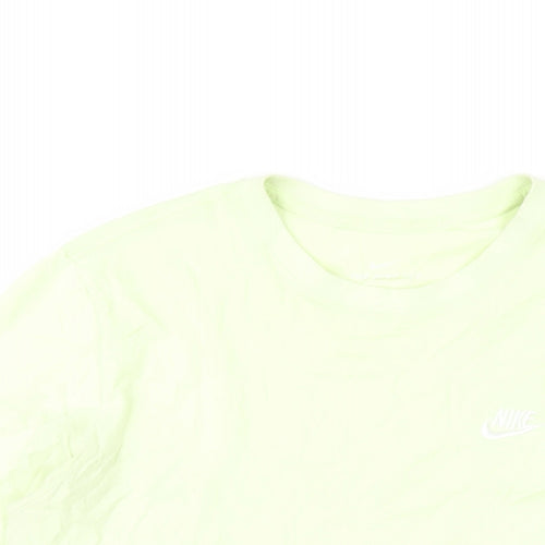 Nike Mens Green Cotton T-Shirt Size M Round Neck