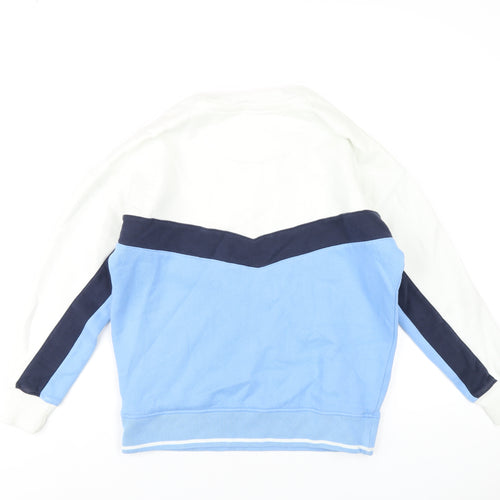 Jack Wills Womens Blue Cotton Pullover Sweatshirt Size 8 Pullover