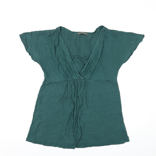 Blooming Marvellous Womens Green Viscose Basic T-Shirt Size 12 V-Neck