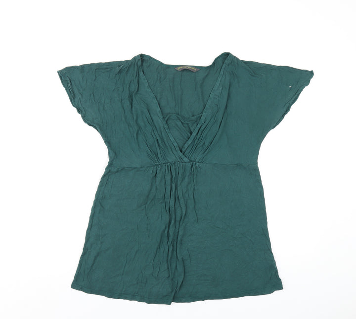 Blooming Marvellous Womens Green Viscose Basic T-Shirt Size 12 V-Neck