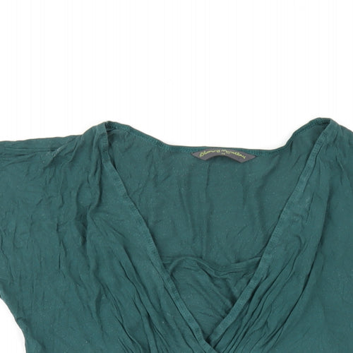 Blooming Marvellous Womens Green Viscose Basic T-Shirt Size 12 V-Neck
