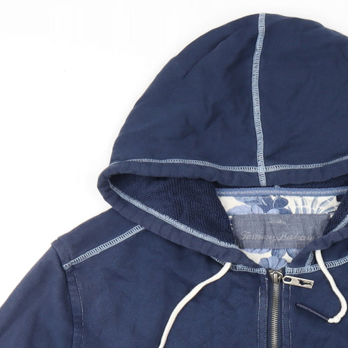 Tommy Bahama Mens Blue Cotton Full Zip Hoodie Size M