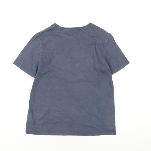 Gap Boys Grey Cotton Basic T-Shirt Size 8-9 Years Round Neck Pullover - Reversible Sequins