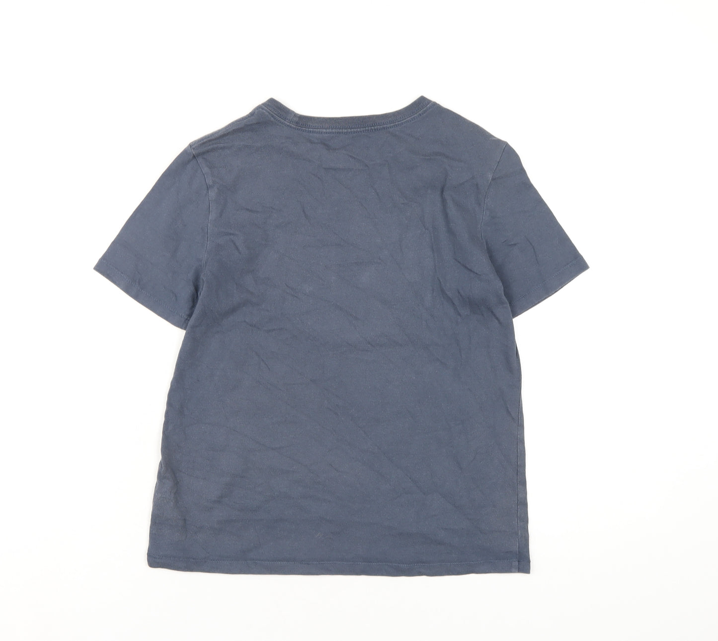 Gap Boys Grey Cotton Basic T-Shirt Size 8-9 Years Round Neck Pullover - Reversible Sequins