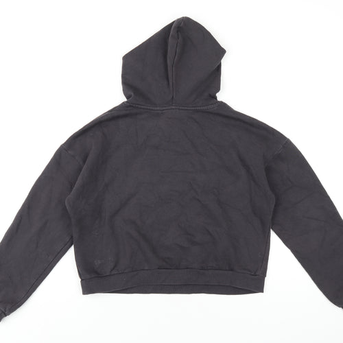 H&M Girls Grey Cotton Pullover Hoodie Size 14 Years Pullover - Garfield