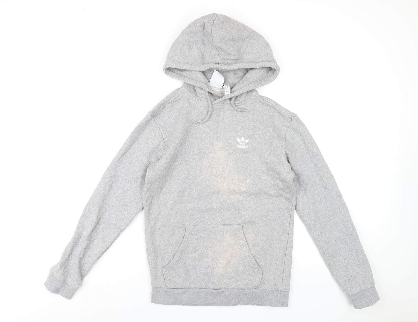 adidas Womens Grey Cotton Pullover Hoodie Size XS Pullover